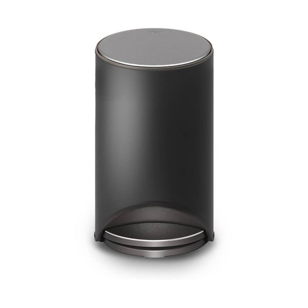 Mat crna metalna kanta za smeće s pedalom 10 l Arc – Joseph Joseph