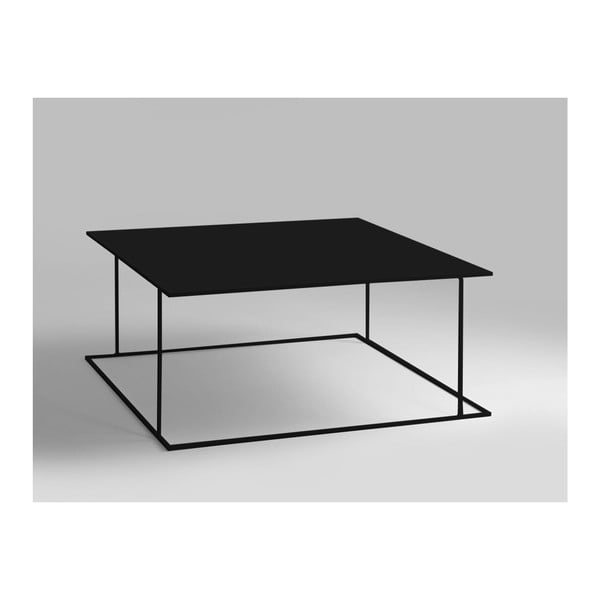 Crni stolić za kavu Custom Form Walt, 80 x 80 cm