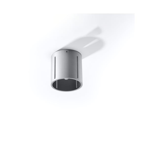 Siva stropna svjetiljka s metalnim sjenilom Vulco – Nice Lamps