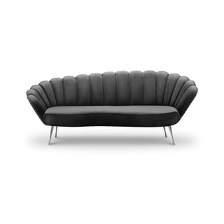 Tamno siva baršunasta asimetrična sofa Interieurs 86 Varenne, 224 cm