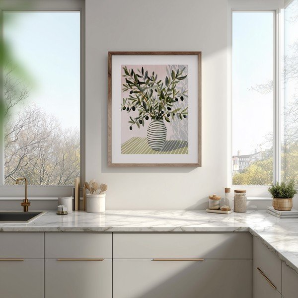 Tiskana slika s okvirom 40x50 cm Olive Bunch II – Styler-image-1