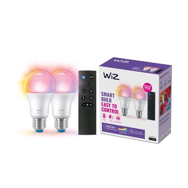LED pametne žarulje u setu 2 kom E27, 9 W – WiZ