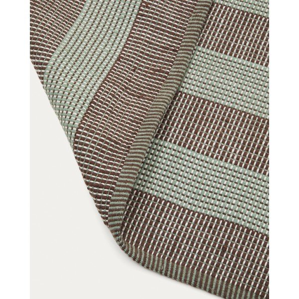 Mentol zeleni/smeđi vanjski tepih od recikliranih vlakna 200x300 cm Fonol – Kave Home-image-1