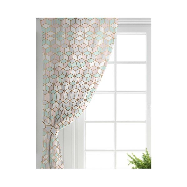 Zavjesa s primjesom pamuka Minimalist Home World, 140 x 260 cm-image-1