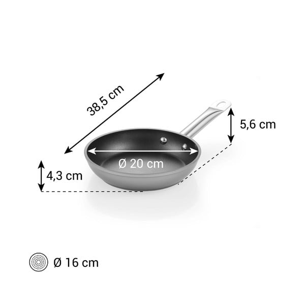 Aluminijska tava s neprijanjajućom površinom ø 20 cm GrandChef+ – Tescoma-image-1