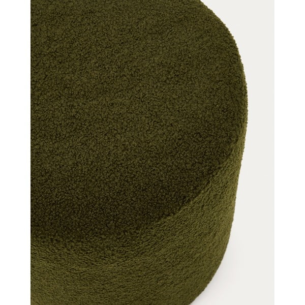 Zeleni tabure od bouclé tkanine Kaeli – Kave Home-image-1