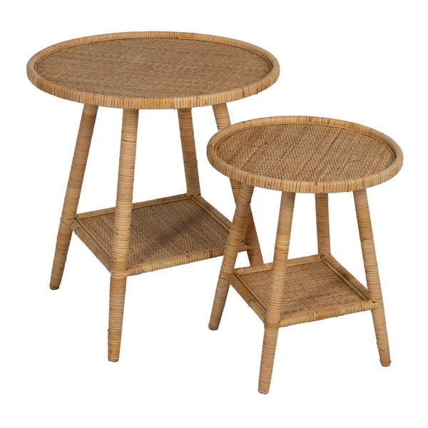 Okrugao pomoćni stol od ratana ø 45 cm – Ixia-image-2