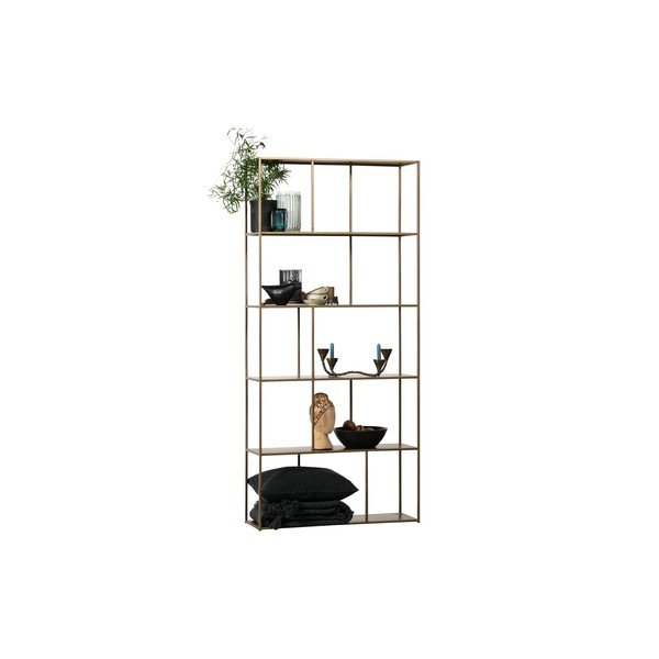 Metalna biblioteka u zlatnoj boji 90x196 cm Valued – BePureHome-image-3