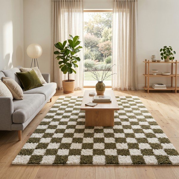 Tamno zeleni/krem tepih 120x170 cm Grida – ESTE-image-2