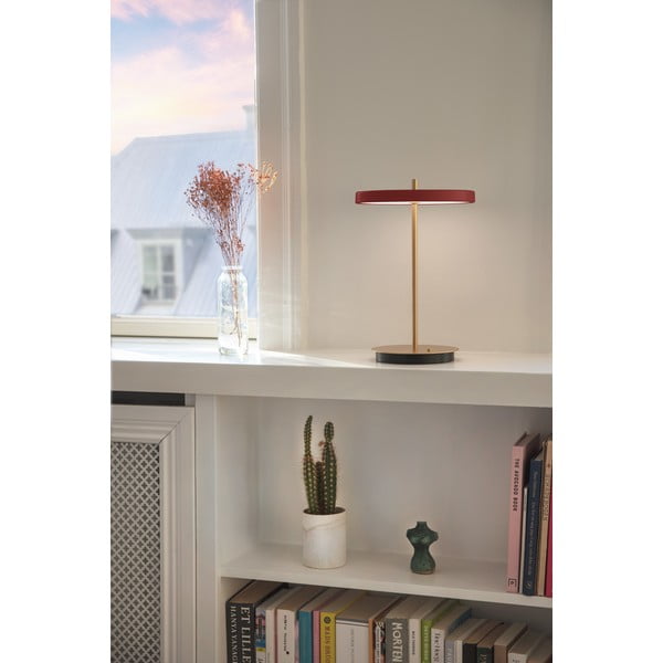 Crvena LED stolna lampa s mogućnosti zatamnjivanja s metalnim sjenilom (visina 31 cm) Asteria Move – UMAGE-image-4
