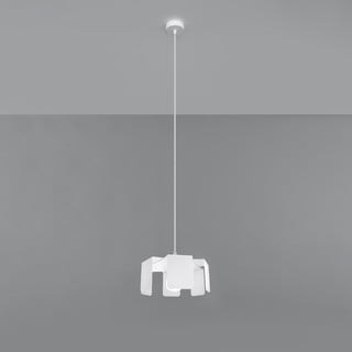 Bijela viseća svjetiljka s metalnim sjenilom ø 24 cm Rossario – Nice Lamps