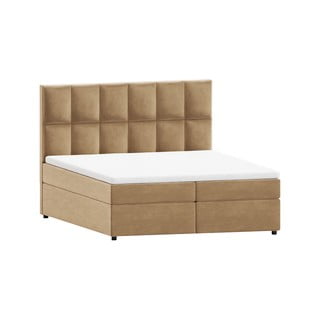 Oker žuti boxspring krevet s prostorom za odlaganje 140x200 cm Flip – Ropez