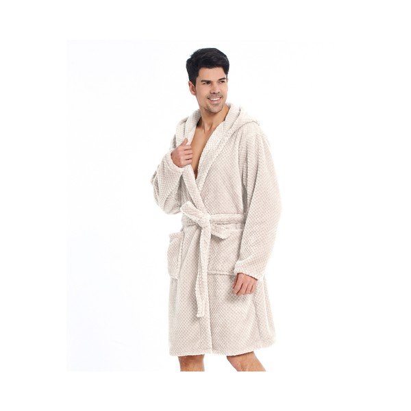 Bež unisex kućni ogrtač od mikrovlakana DecoKing Sleepyhead, veličina M-image-2
