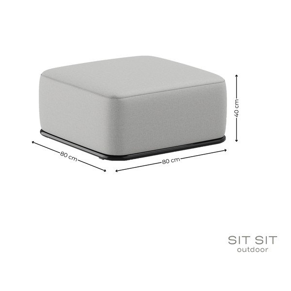 Svijetlo sivi vrtni tabure Straw – Sit Sit-image-4