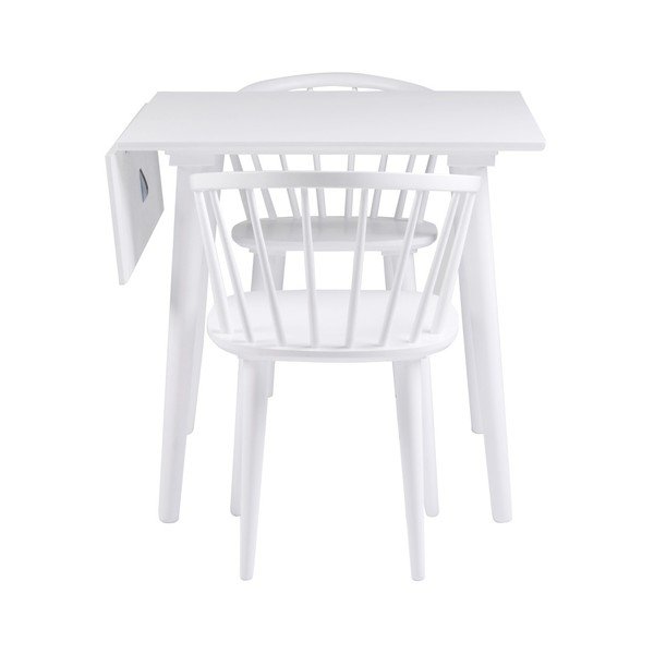 Bijela stolica za blagovaonicu od gumenog drveta Rowico Carmen-image-1