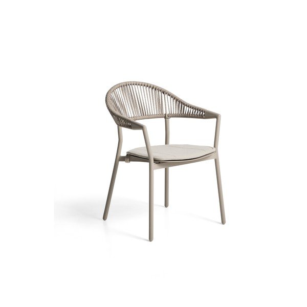 Smeđe-siva podstavljena vrtna stolica Alimia – Kave Home