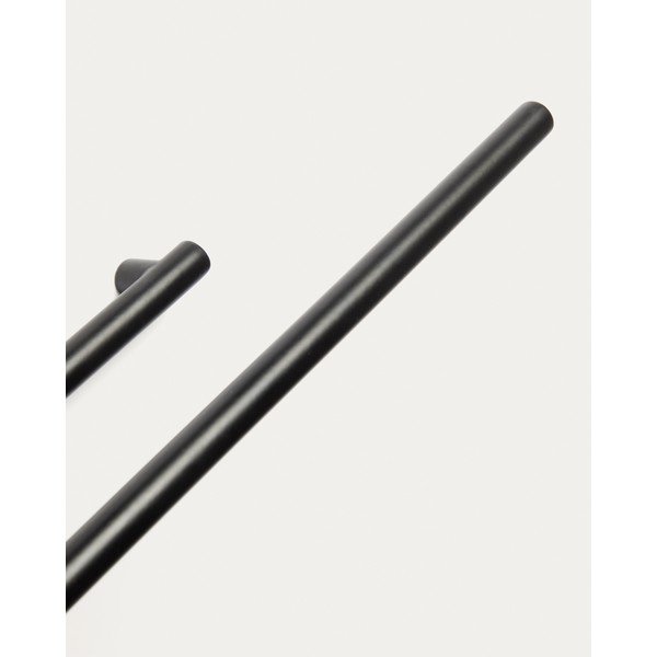 Crni zidni držač za ručnike od nehrđajućeg čelika Arely – Kave Home-image-2