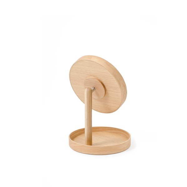 Kozmetičko ogledalo s okvirom od hrastovog drveta Wireworks Cosmos, ø 25 cm-image-3