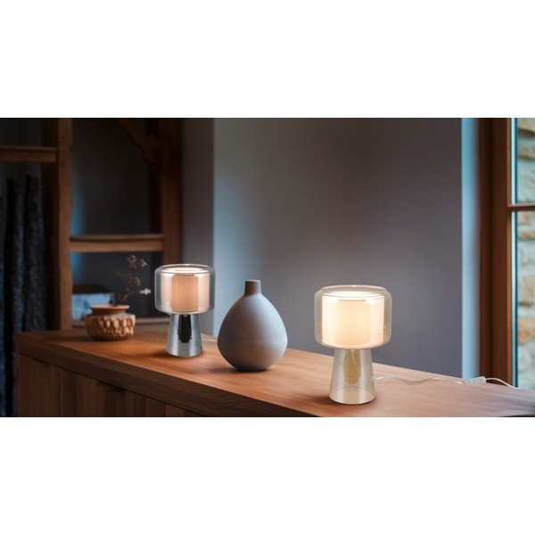 Siva stolna lampa (visina 29 cm) Rocka – Trio-image-2