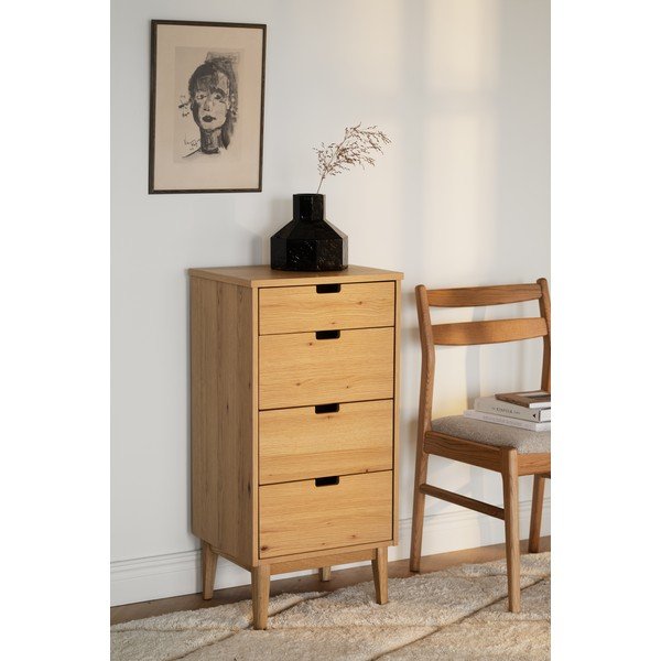 Komoda od punog hrasta u prirodnoj boji 45x92x38 cm Garrison – Rowico-image-2
