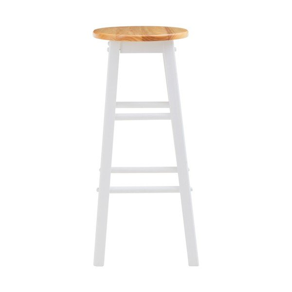 Bijela/u prirodnoj boji barska stolica od masivnog kaučuka (visine sjedala 74 cm) Chester – Premier Housewares-image-2
