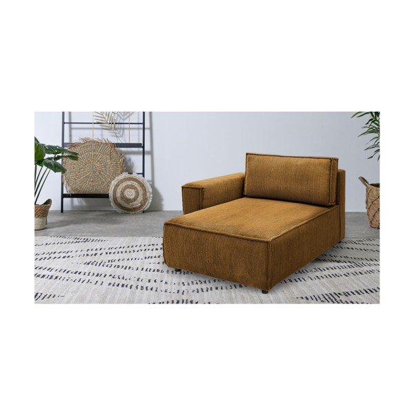 Senf žuta modularna sjedeća garnitura od samta (s lijevim kutom) Nihad modular – Bobochic Paris-image-1