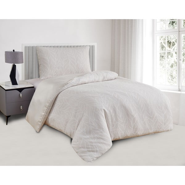 Bež posteljina za krevet za jednu osobu od jacquarda 140x200 cm Florida – My House-image-1