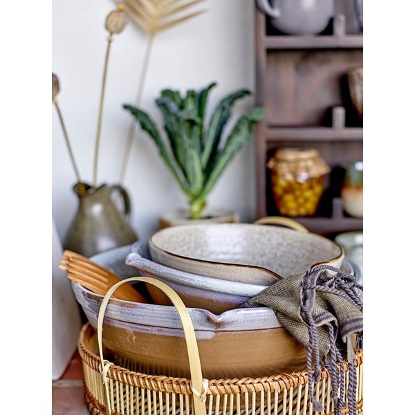 Sivo-bijela keramička posuda Bloomingville Thea, ø 16,5 cm-image-3