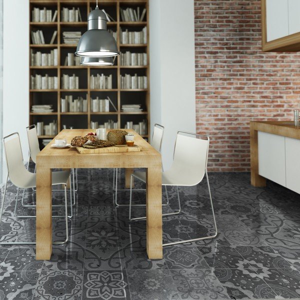 Vodootporna podna naljepnica Ambiance Grey Stones, 90 x 60 cm-image-1
