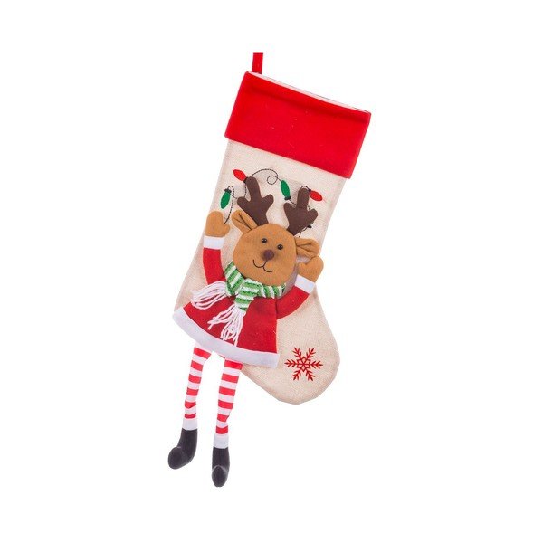 Tekstilna božićna čarapa Reindeer – Casa Selección