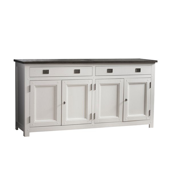 Bijela komoda s četiri vrata s 2 ladice Canett Skagen Sideboard