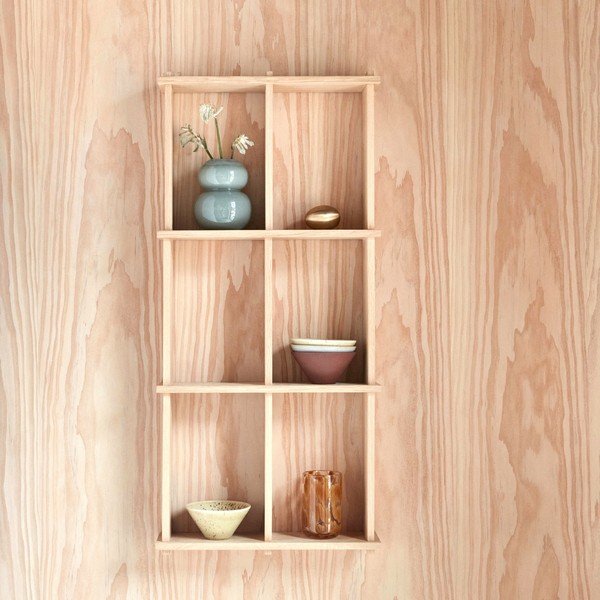 Polica s više razina od punog hrasta u prirodnoj boji 37 cm Grid – OYOY Living Design-image-1