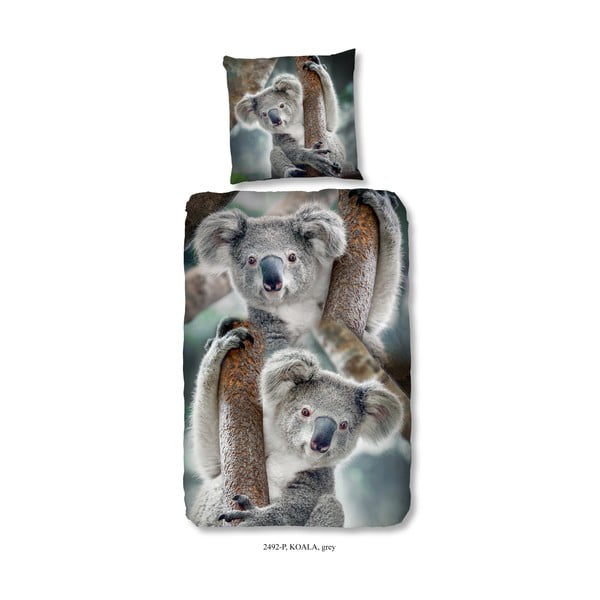 Dječja pamučna posteljina za krevet za jednu osobu Good Morning Koala, 140 x 200 cm