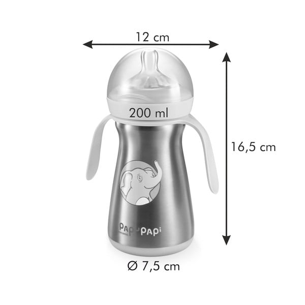 Plava inox dječja termos boca 0,2 l Papu Papi - Tescoma-image-2