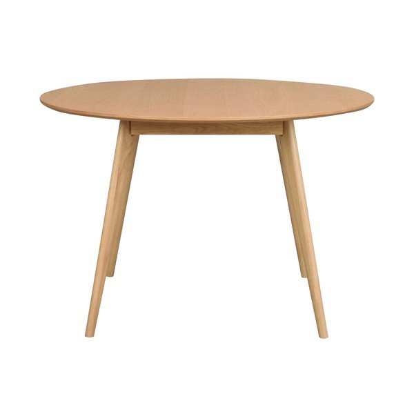 Okrugli blagovaonski stol s pločom u dekoru hrasta 115x115 cm Yumi - Rowico-image-4