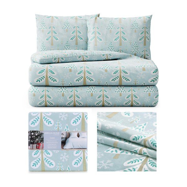Posteljina od flanela AmeliaHome Snuggy Lumi, 200 x 220 cm-image-2