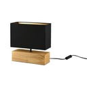 Crna/u prirodnoj boji stolna lampa s tekstilnim sjenilom (visina 30 cm) Woody – Reality