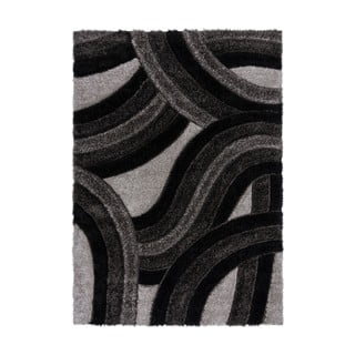 Crni/sivi ručno rađen tepih od recikliranih vlakna 160x230 cm Velvet – Flair Rugs