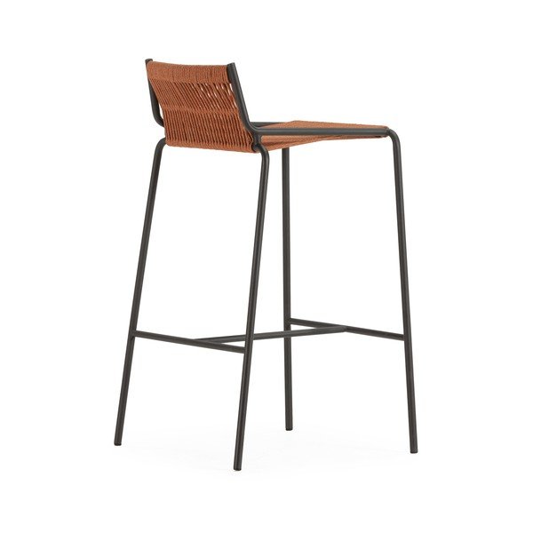 Metalna barska stolica boja terakote (visine sjedala 65 cm) Emily – Marckeric-image-2