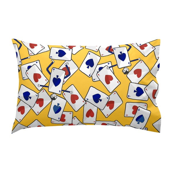 Žuta pamučna navlaka za jastuk Fox Tea Time, 40 x 60 cm