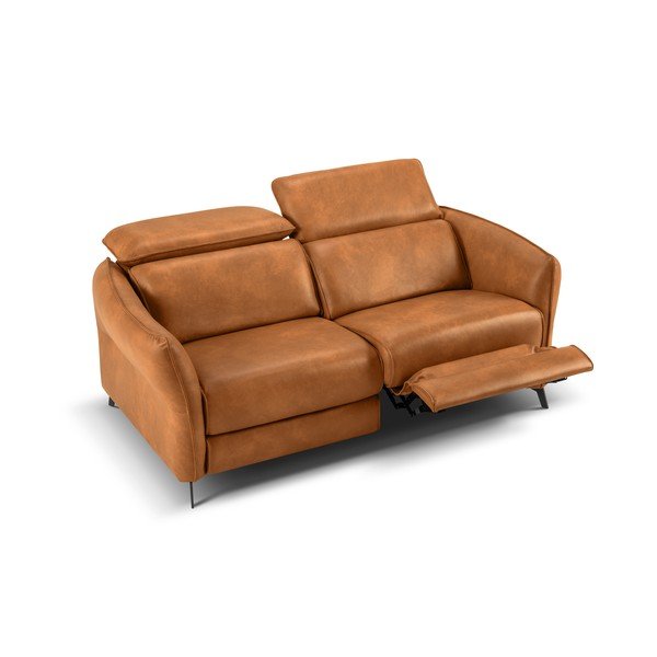 Svjetlo smeđa kožna sofa 103 cm Hubble – Windsor & Co Sofas-image-4