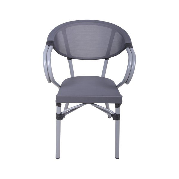 Siva metalna vrtna stolica Toskana – Garden Pleasure