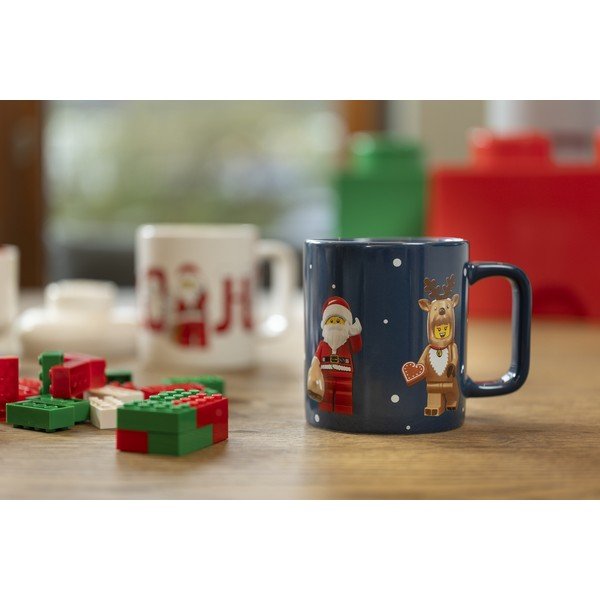 Tamno plava keramička dječja šalica 300 ml Christmas Minifigures – LEGO®-image-1
