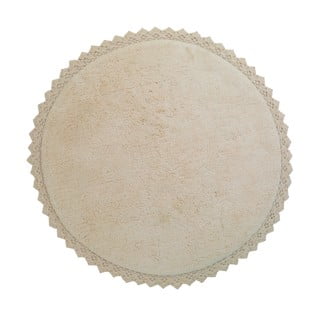 Krem periv/ručno rađen pamučan okrugao tepih ø 110 cm Perla Sable – Nattiot