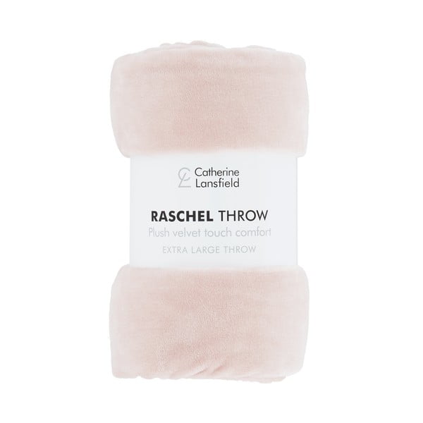 Ružičasti prekrivač 200x240 cm Raschel - Catherine Lansfield-image-2
