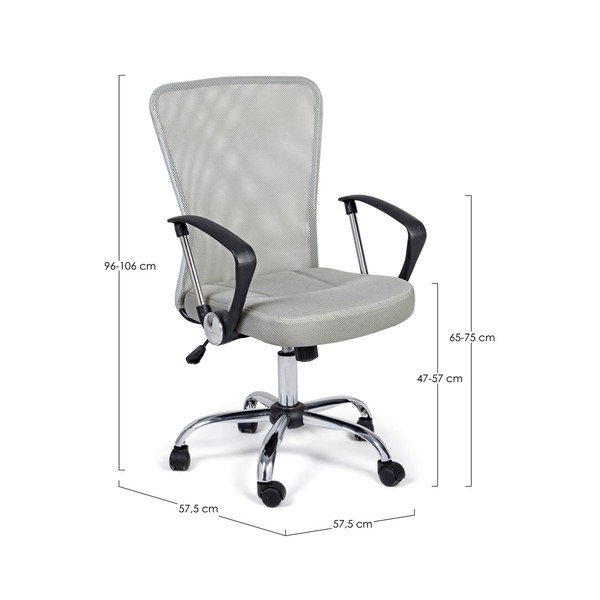 Svijetlo siva podstavljena uredska stolica Brisbane – Yes Everyday-image-4
