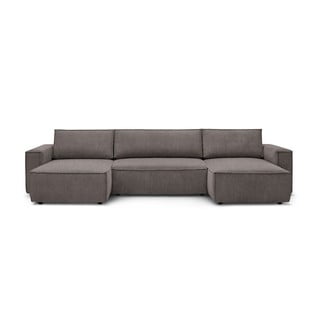 Sofa na razvlačenje tamno sive boje "U" Bobochic Paris Nihad Panoramique