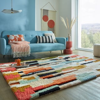 Ručno rađen vunen tepih 160x230 cm Zagora Geo Shaggy – Flair Rugs