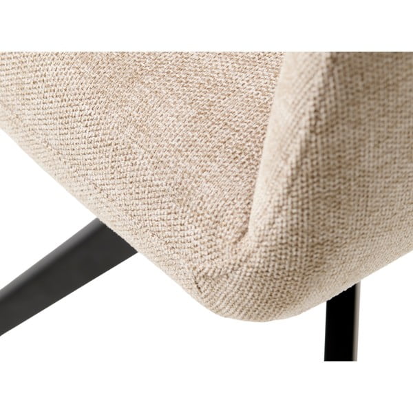 Krem podstavljena blagovaonska stolica s naslonima za ruke Roxana – Unique Furniture-image-3