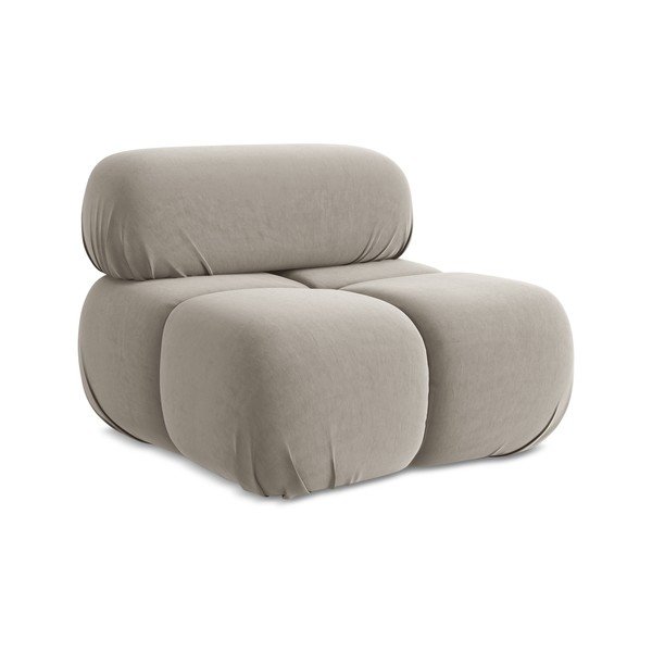 Bež baršunasti modularna sjedeća garnitura Lokua – Makamii-image-1